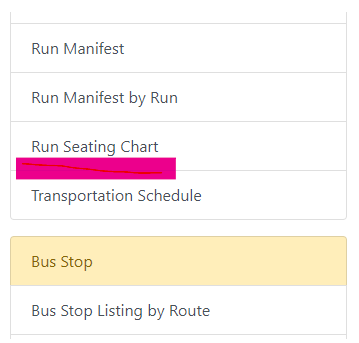 Run Seating Chart Report 